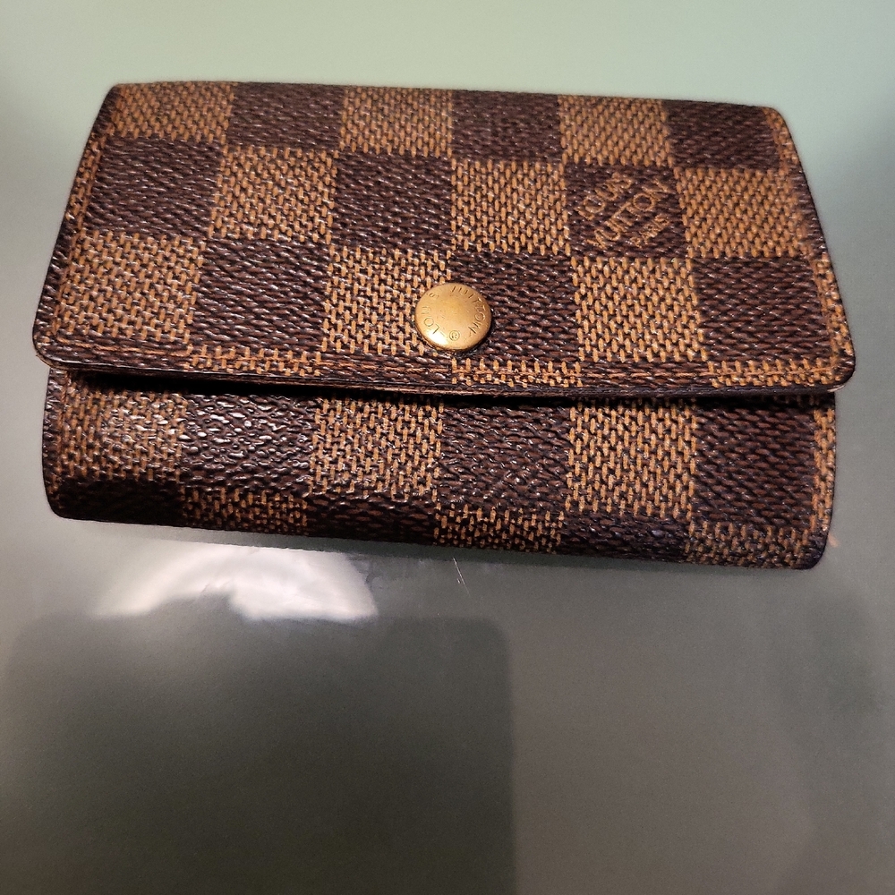 Louis Vuitton Brown and Tan Checkered Wallet